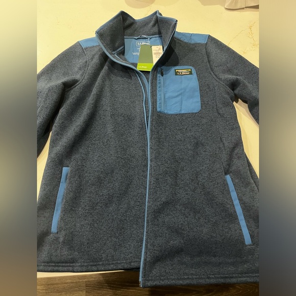 LL Bean sweater fleece jacket - Mallard Blue - NWT! - Picture 7 of 8